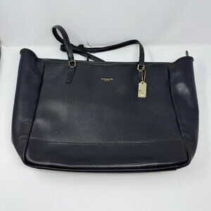 COACH Black Saffiano Leather Large City Tote Shoulder Bag 23822